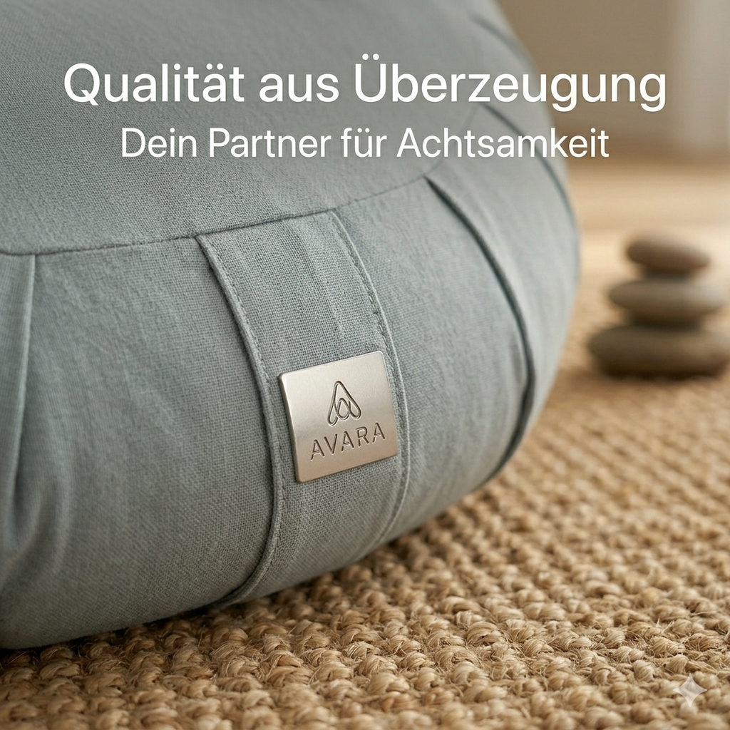 Meditationskissen in Halbmondform